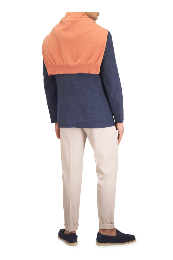 Brunello Cucinelli Apricot Cashmere Quarter Zip Sweater - view 4