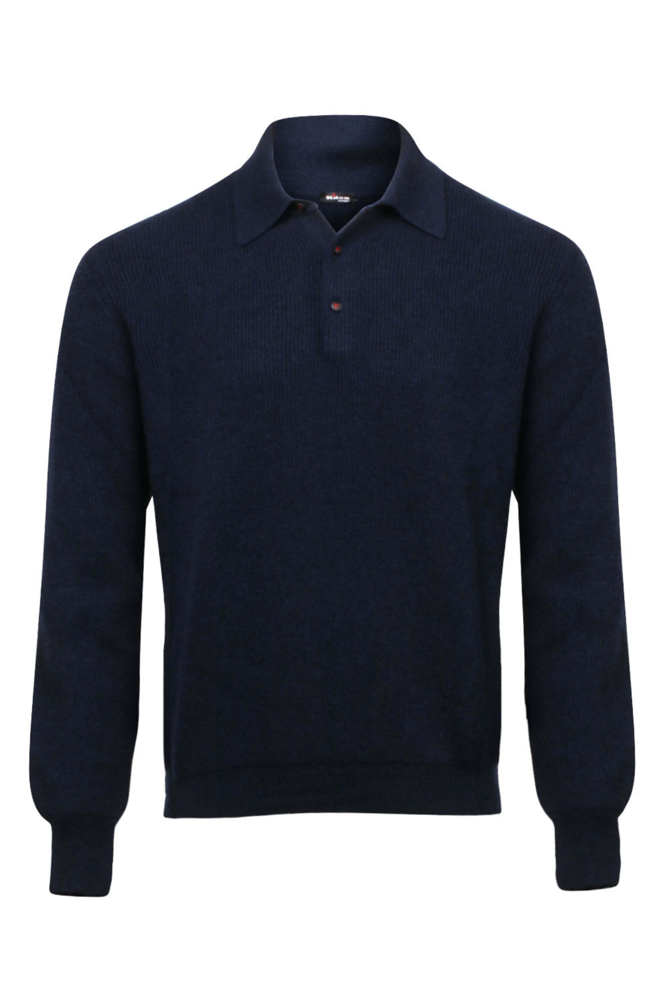 Kiton - Dark Blue Ribbed Sweater