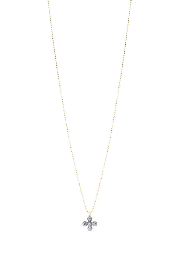 Renee Lewis Antique Diamond Cross Necklace - view 1