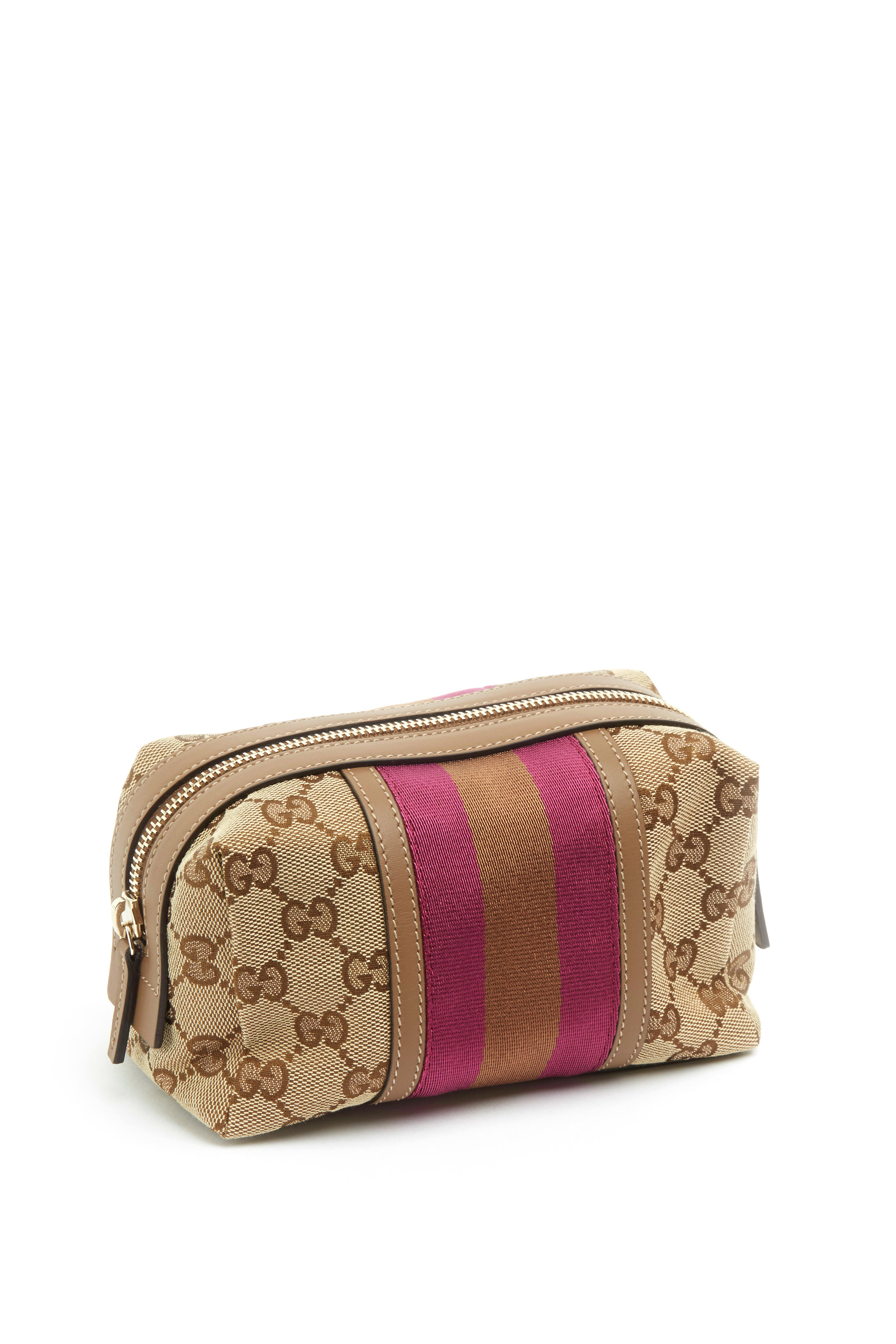 Gucci Cosmogonie Marmont Leather Makeup Bag in Pink