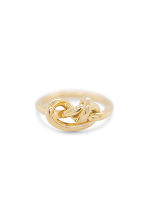 Kali Zoe 18k Yellow Gold Medium Love Knot Ring - view 1