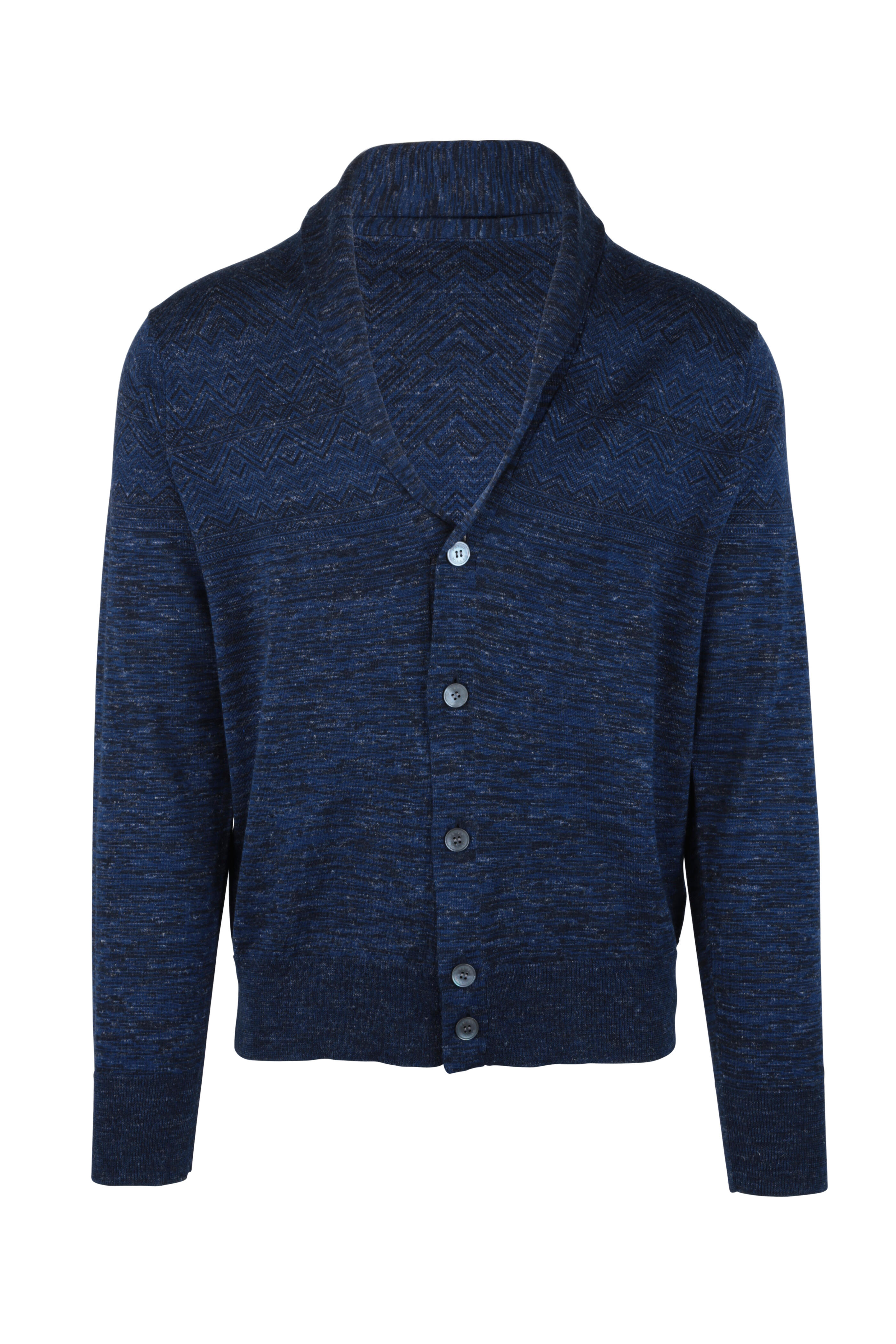 Peter Millar - Navy Blue Wool, Silk & Linen Cardigan