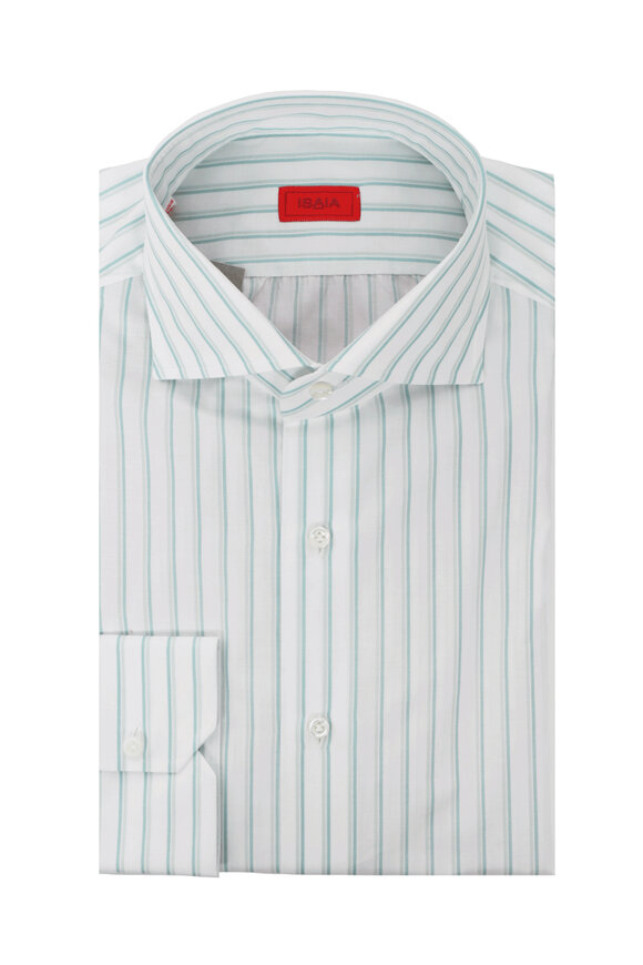 Brunello Cucinelli - Blue & Gray Paisley Print Linen Sport Shirt