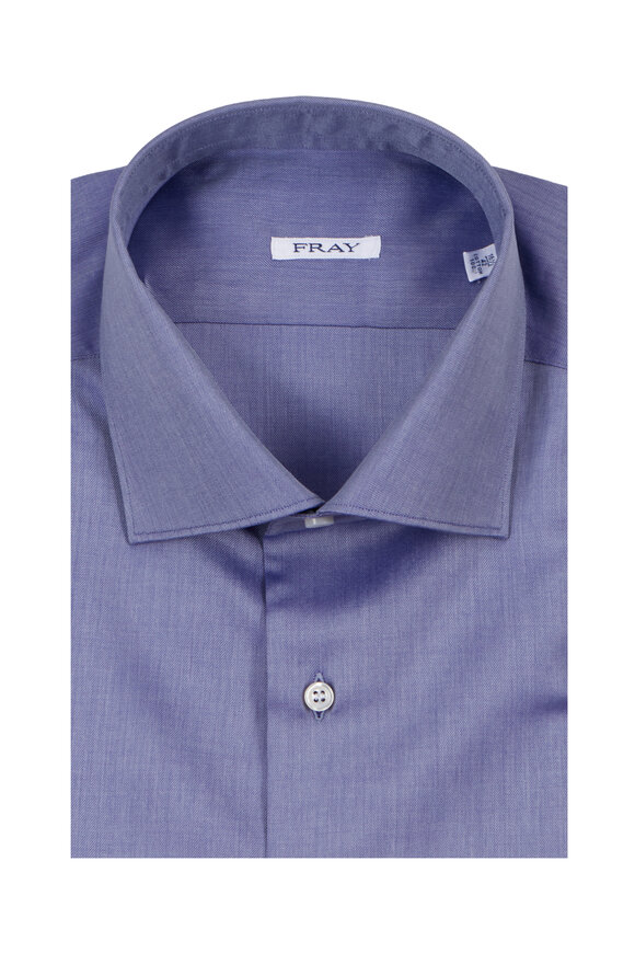 Fray Blue Cotton Sport Shirt - view 1