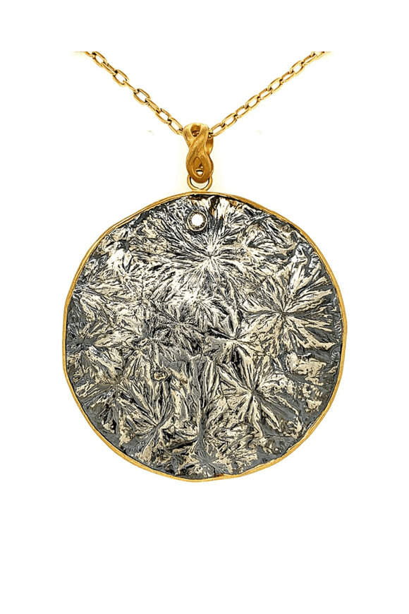 Ellen Hoffman XL Flower Money Coin Pendant Necklace - view 1