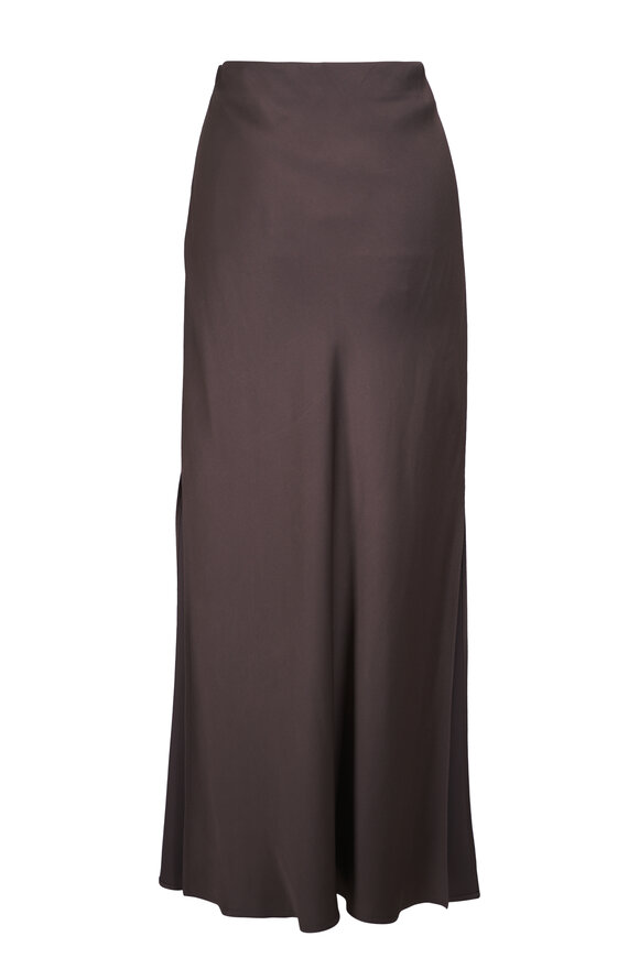 Brunello Cucinelli - Cocoa Fluid Bias-Cut Midi Skirt