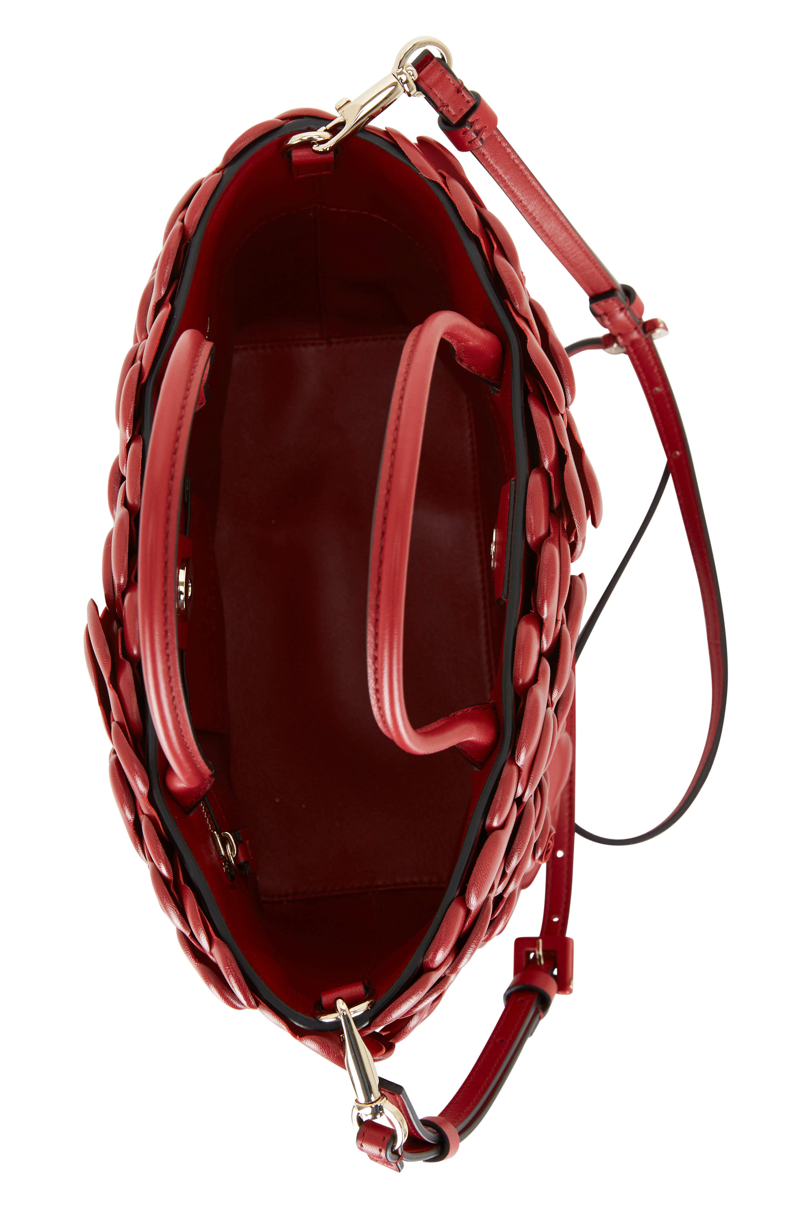 Tote Bags  Womens Valentino Valentino Garavani Atelier 05 Plisse' Edition Mini  Tote Red – Harryswines