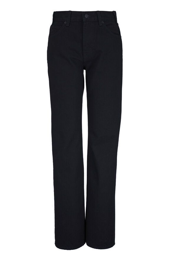 Nili Lotan Joan Distressed Black Straight Leg Jean