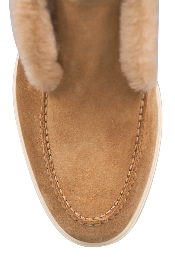Santoni Fortune Tan Suede Loafer - view 4