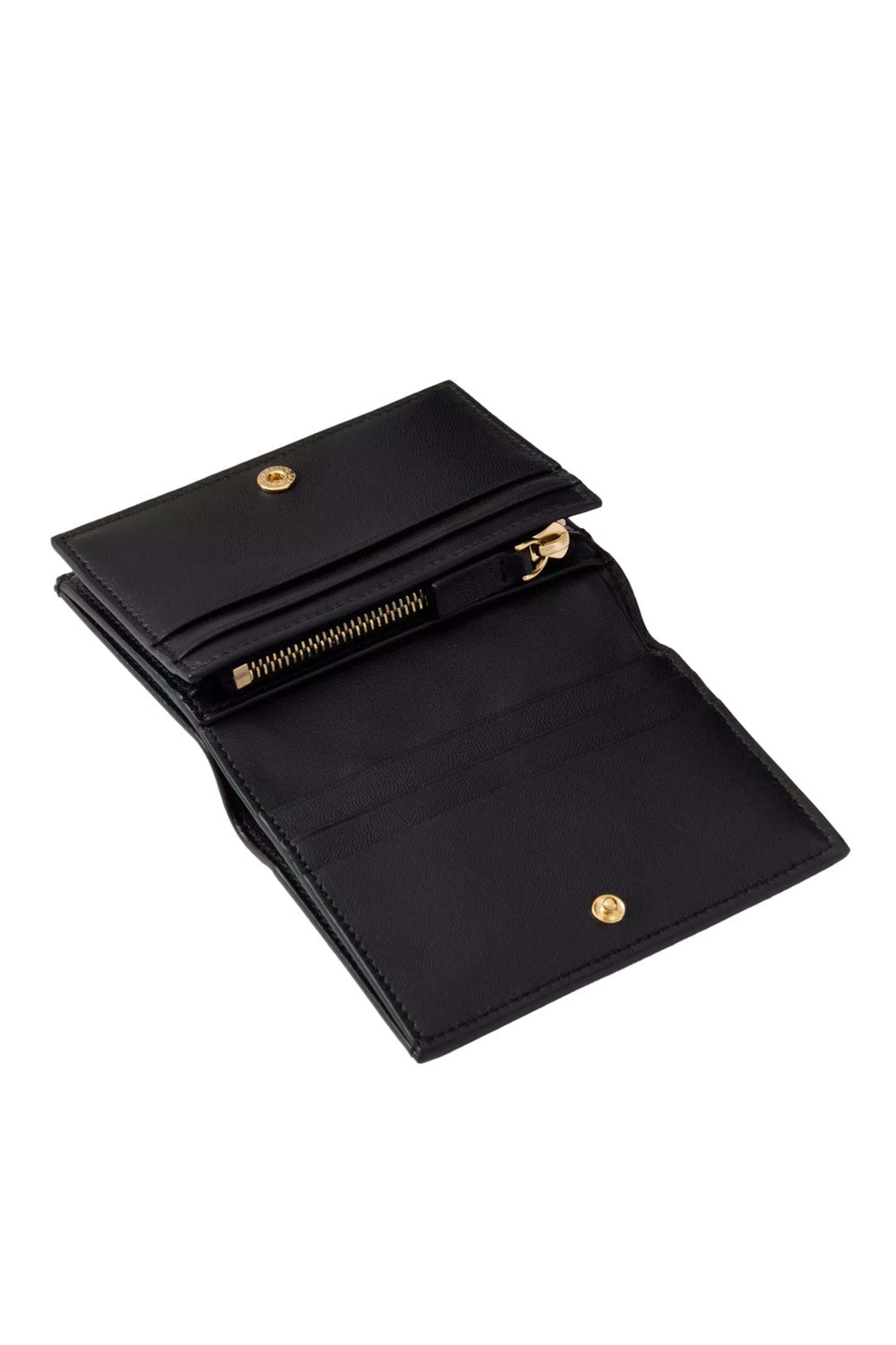 折りたたみ財布 25AW Valentino Garavani Black Leather Vlogo Wallet Valentino Garavani Black Wallet Vlogo The Bold Edition