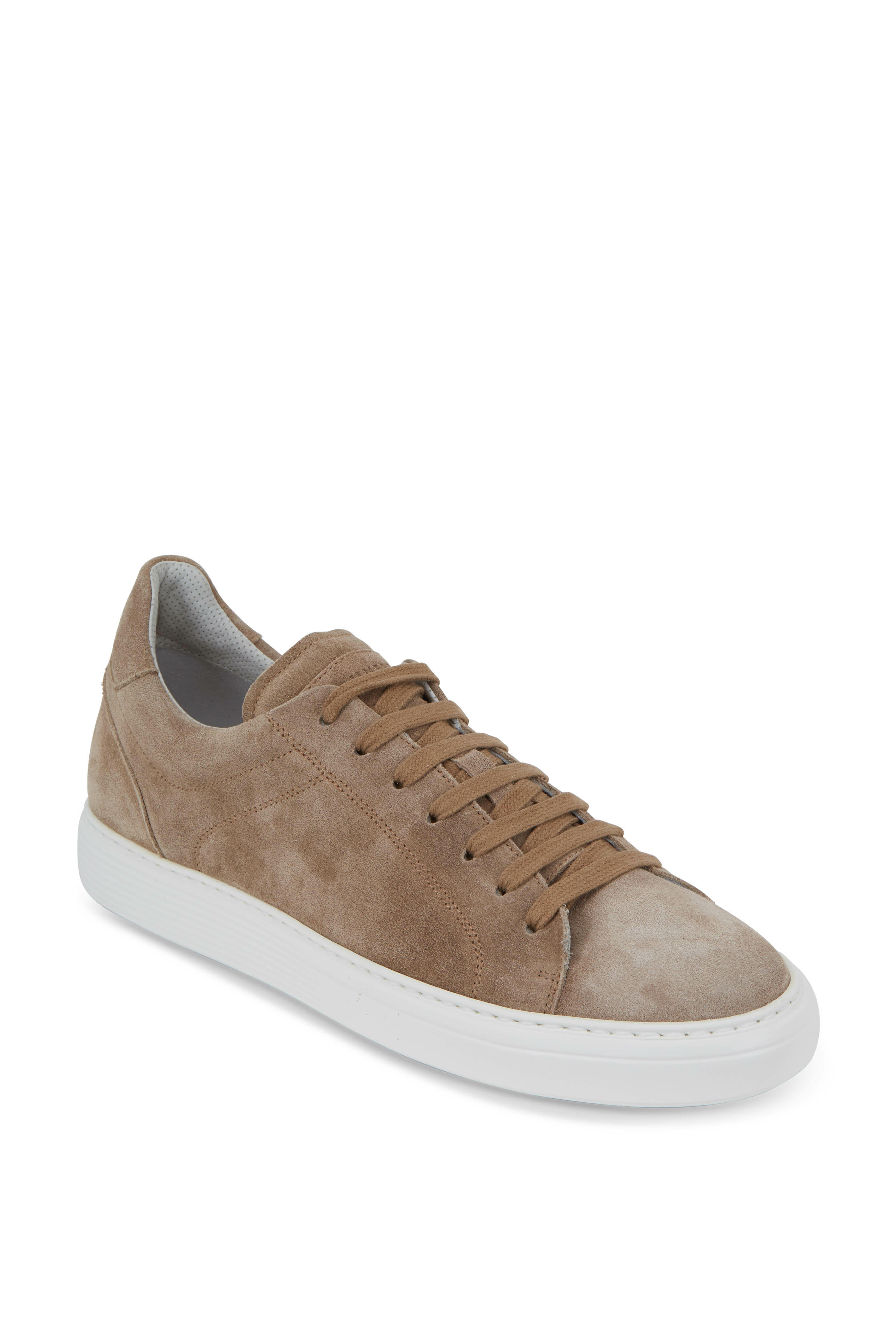Brunello Cucinelli - Light Brown Suede Sneaker | Mitchell Stores
