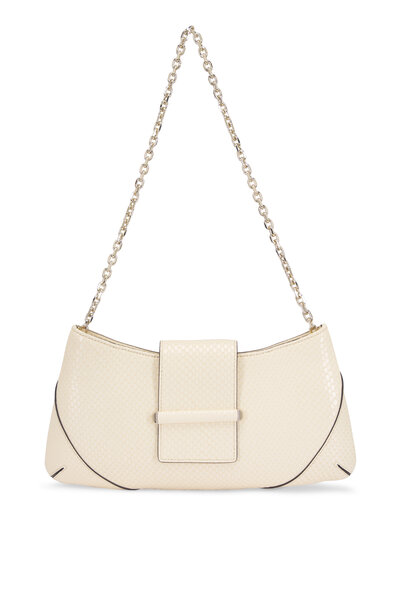 Demellier - Mini Seville Bag in Off White Crocodile
