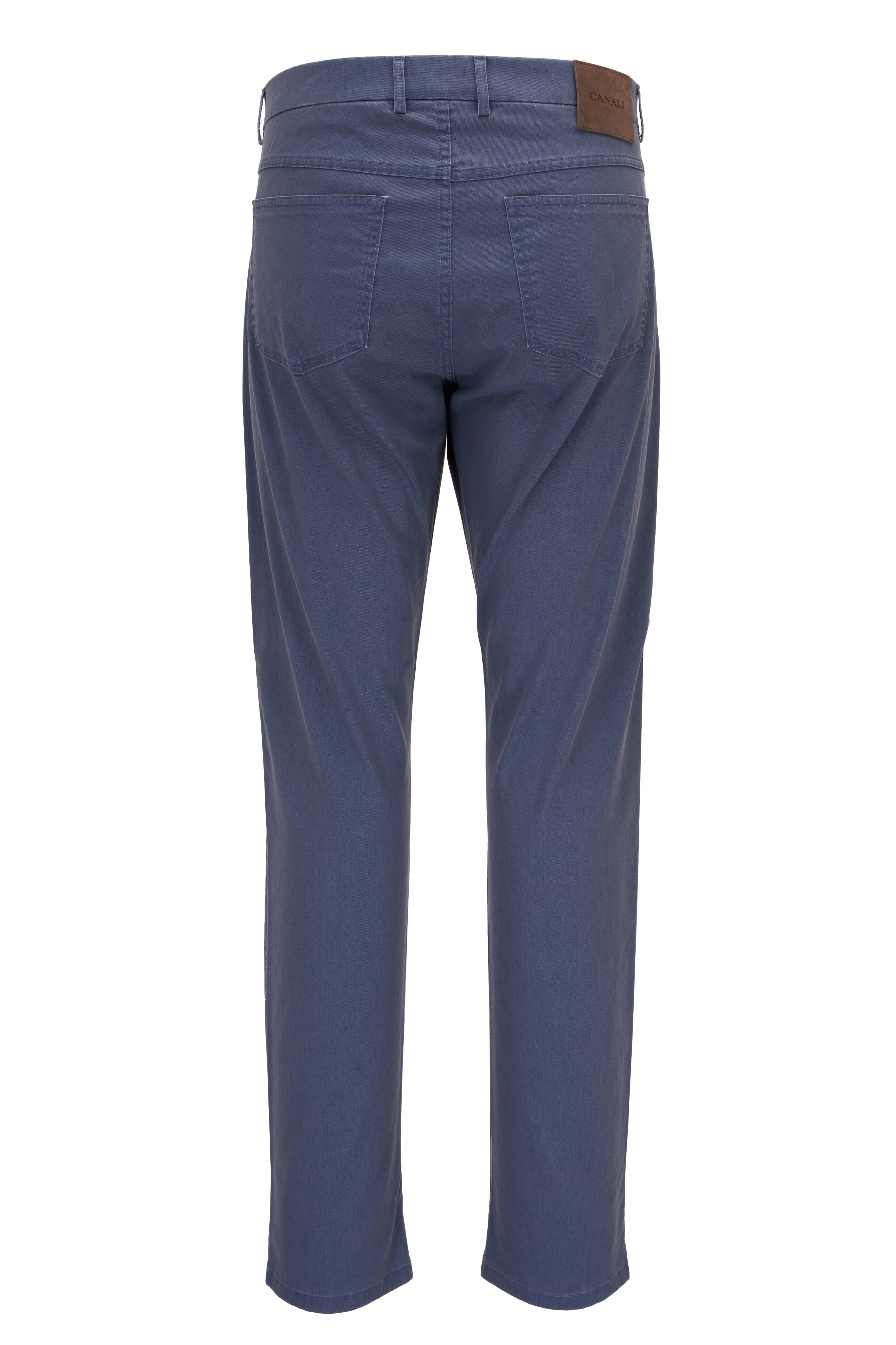 Canali - Blue Stretch Twill Five Pocket Pant
