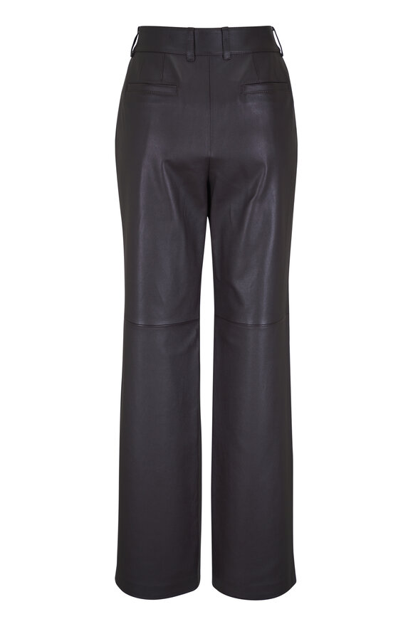 Lafayette 148 New York Bond Truffle Stretch Leather Pant - view 5