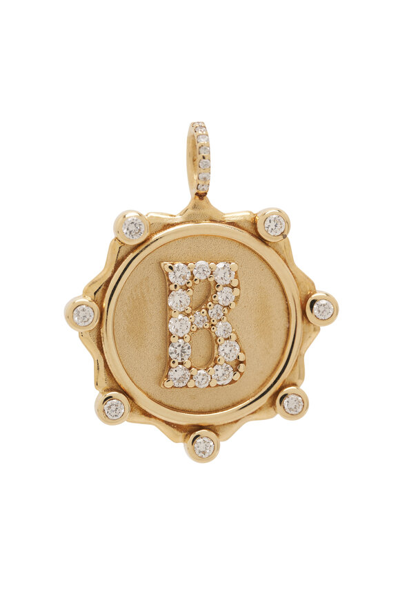 Marlo Laz Diamond "B" Coin Charm