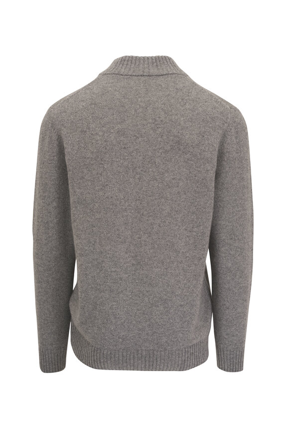 Maurizio Baldassari - Light Gray Cashmere Quarter Zip Pullover