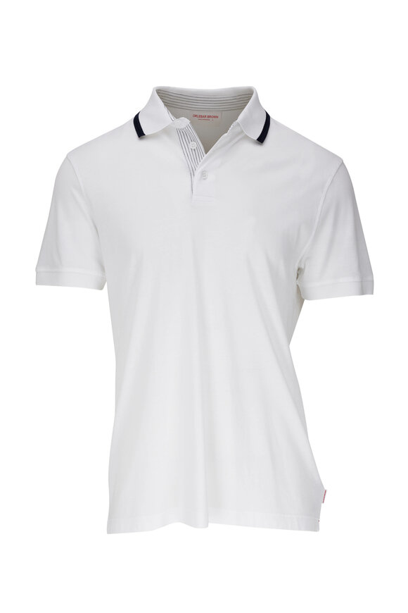 Orlebar Brown - Dominic White Cotton Blend Tipped Polo