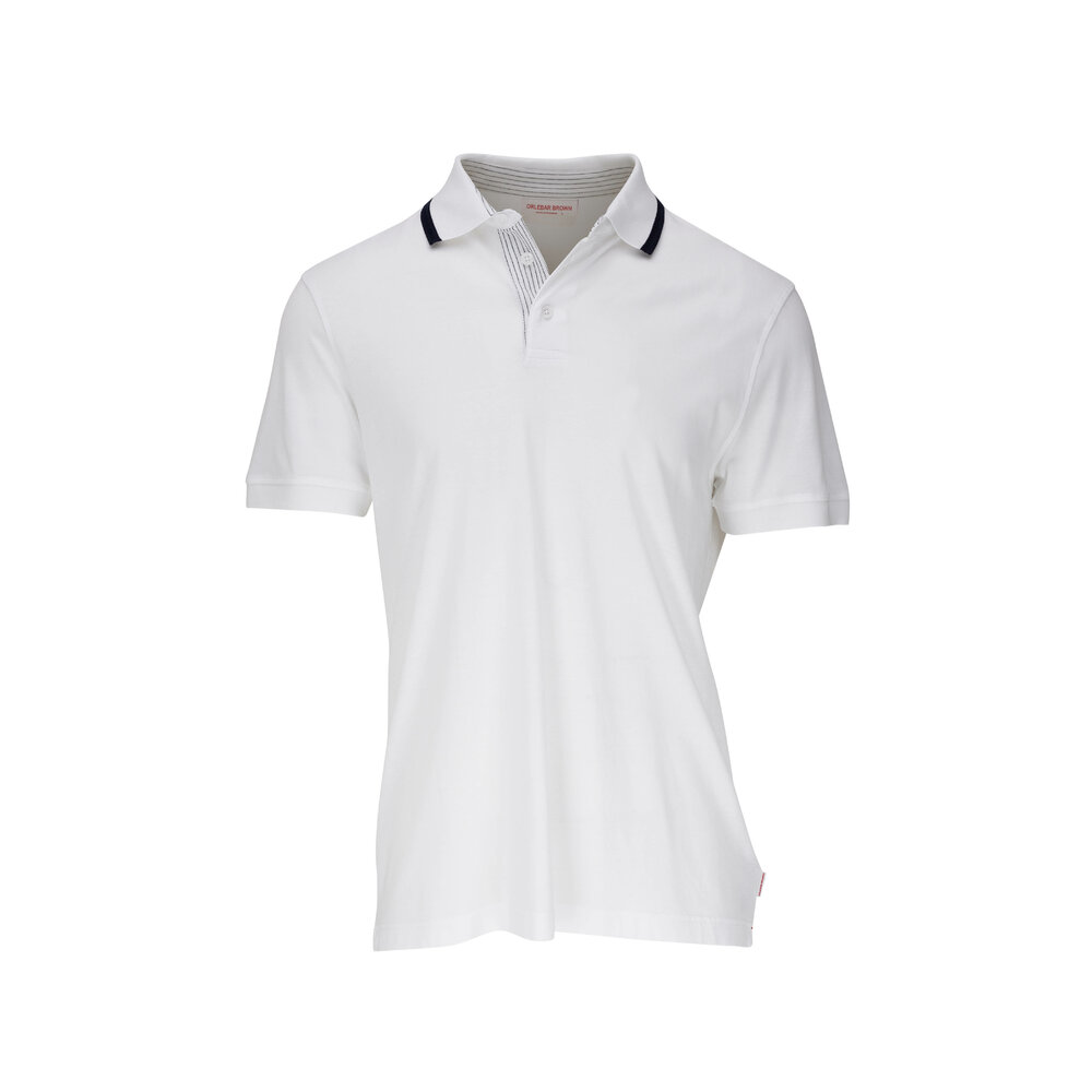 Orlebar Brown - Dominic White Cotton Blend Tipped Polo