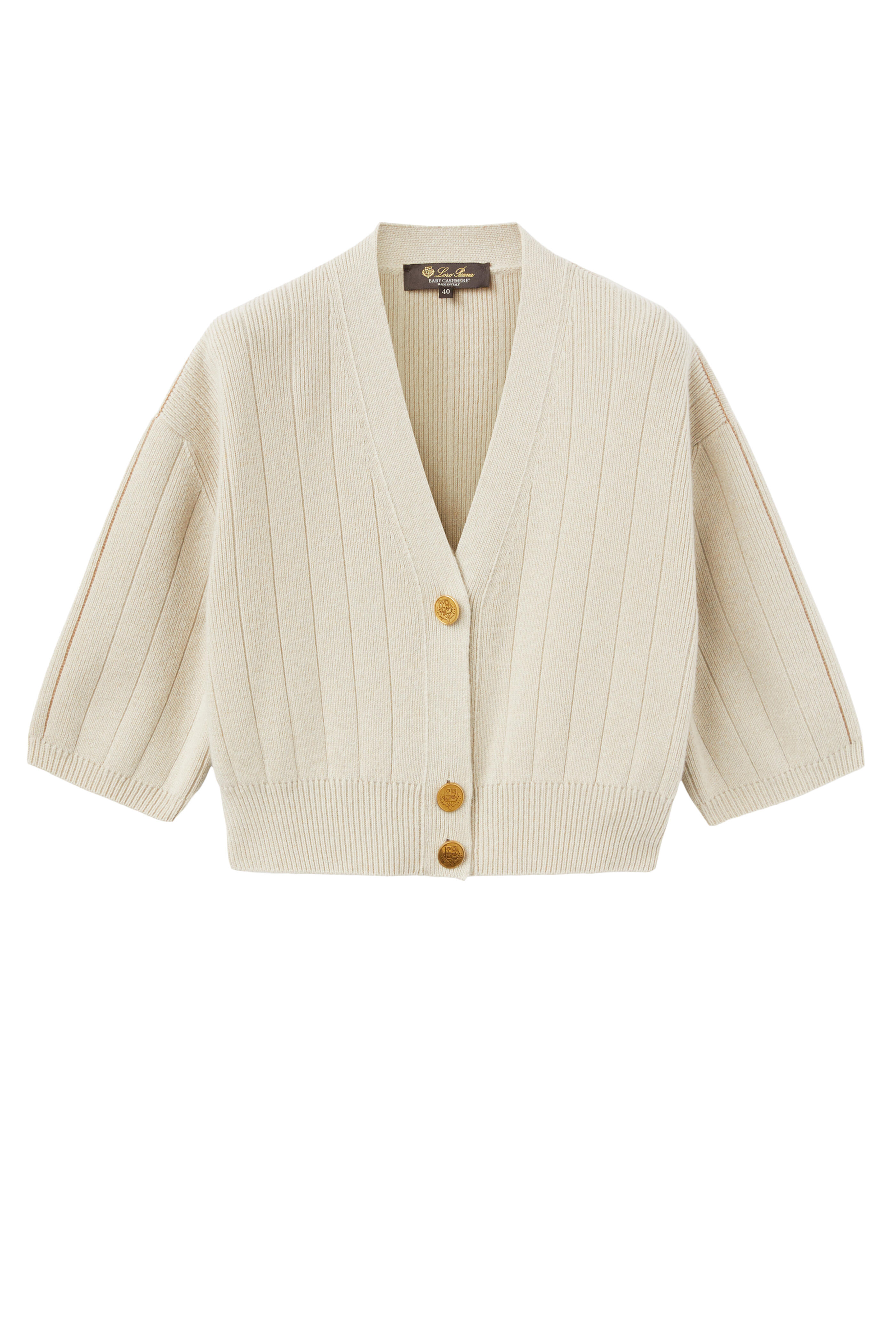 Loro Piana - Ivory Cropped Cardigan | Mitchell Stores
