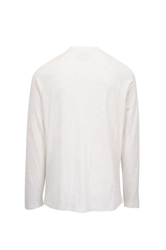 Faherty Brand Ivory Heather Long Sleeve Cloud Henley - view 5