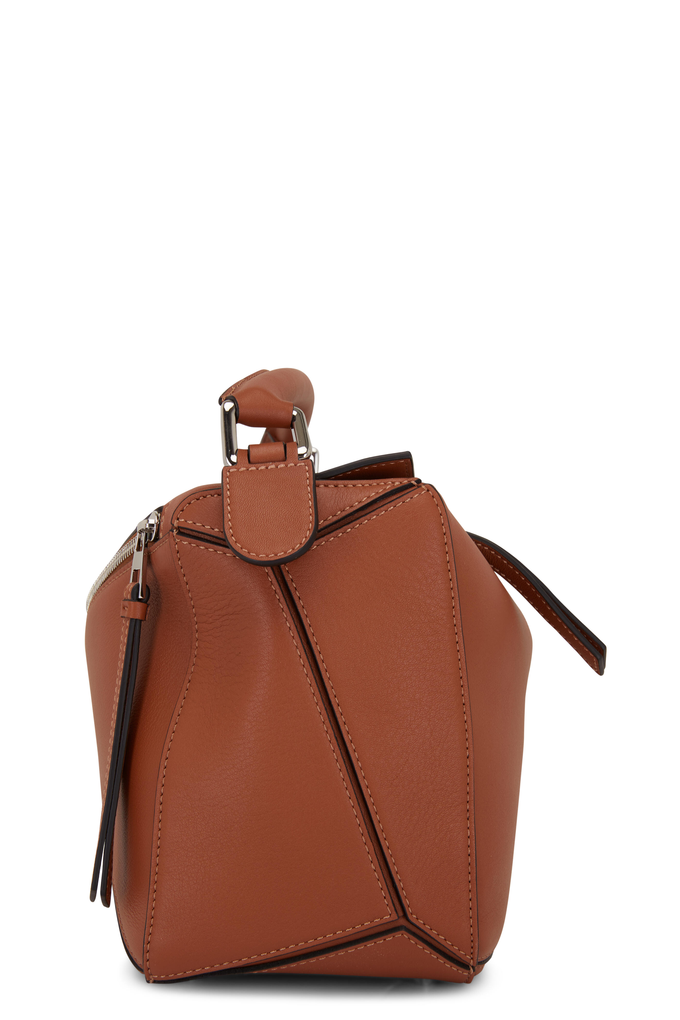 Loewe - Puzzle Tan Leather Top Handle Bag | Mitchell Stores