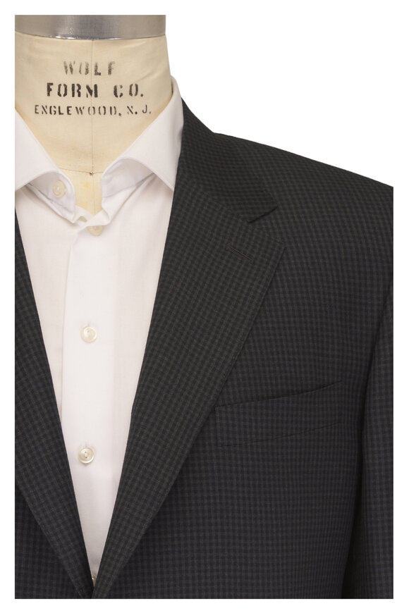 Canali Charcoal Gray Check Wool Sportcoat - view 1