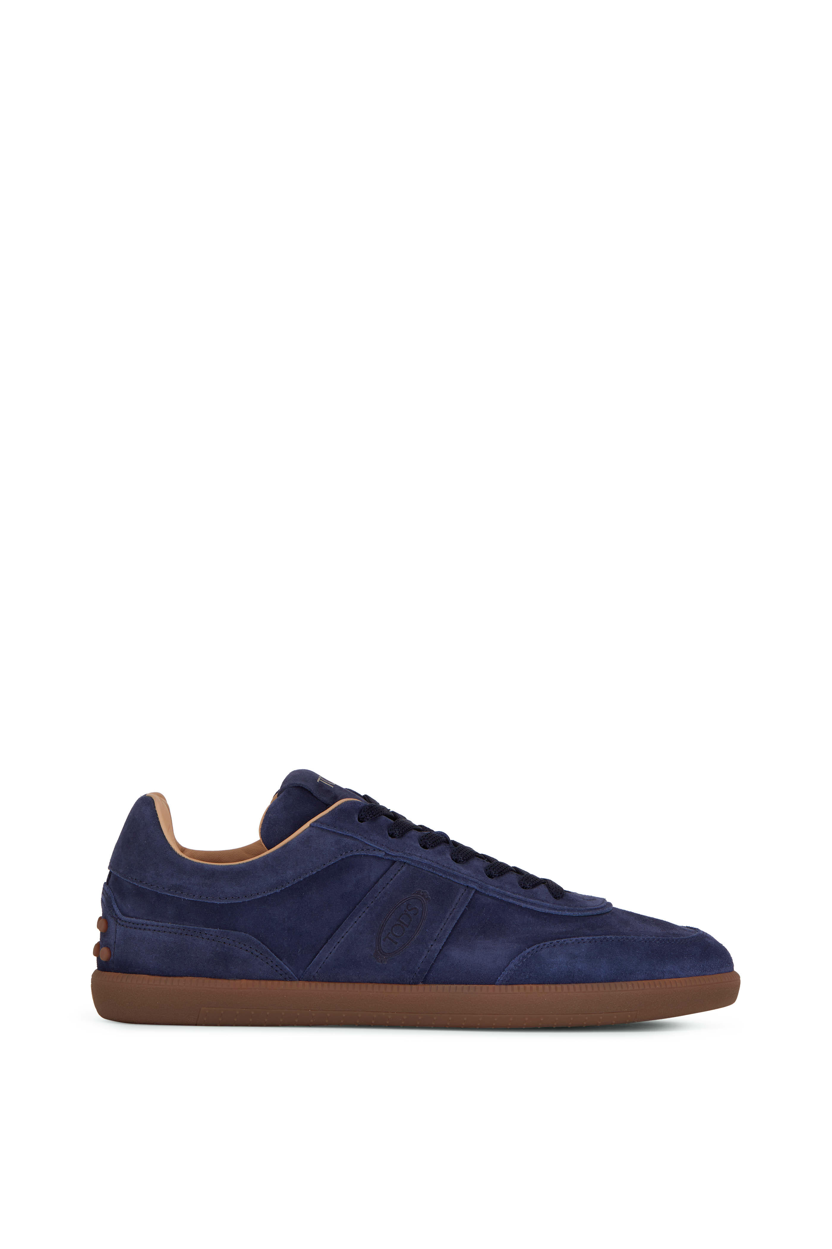 Tod's - Cassetta Navy Suede Sneaker | Mitchell Stores