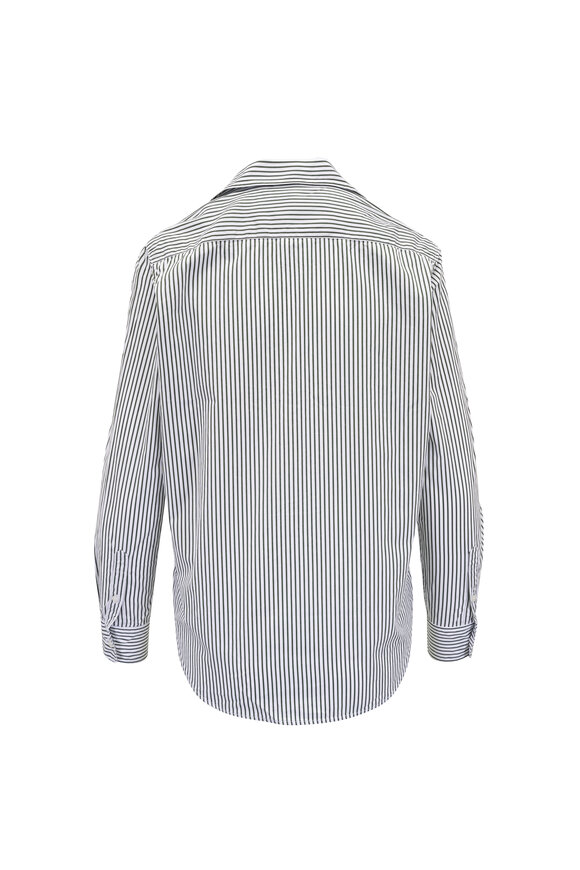 Frank & Eileen Eileen Green Stripe Relaxed Button Up Shirt - view 3
