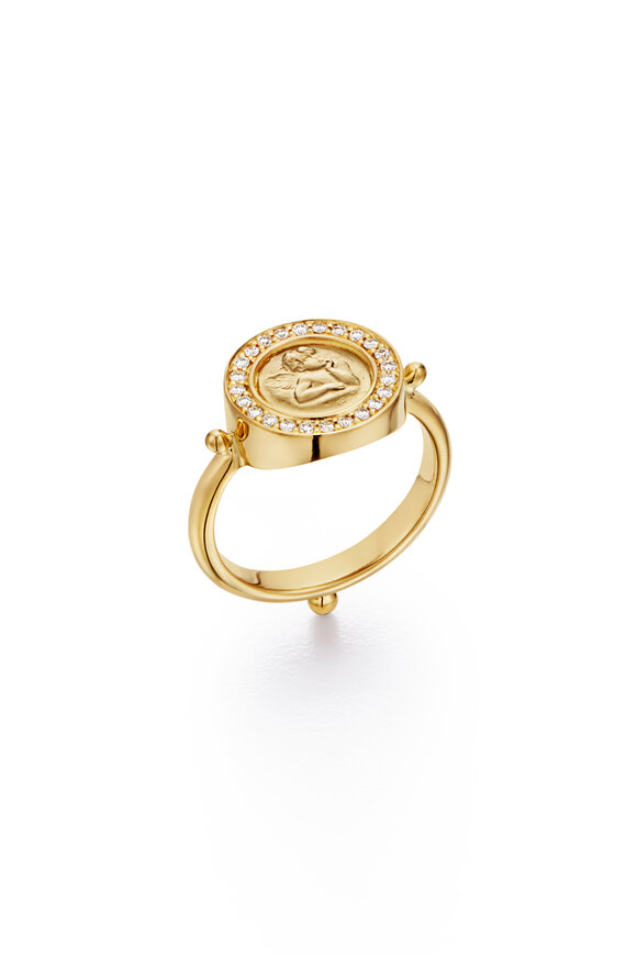 Temple St. Clair - 18K Yellow Gold Diamond Angel Ring