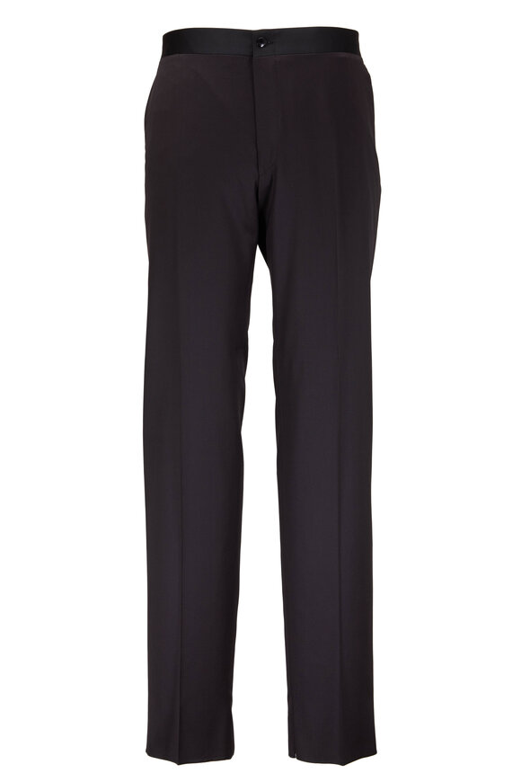 Canali - Black Wool Peak Lapel Tuxedo