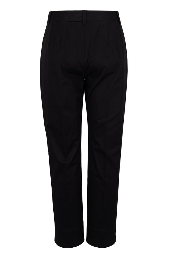 Dolce & Gabbana - Black Stretch Cotton Poplin Cropped Pant 