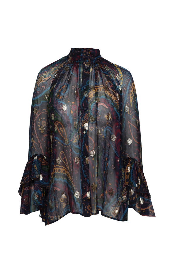 R13 - Drop Neck Grafitti Plaid Cotton Workshirt | Mitchell