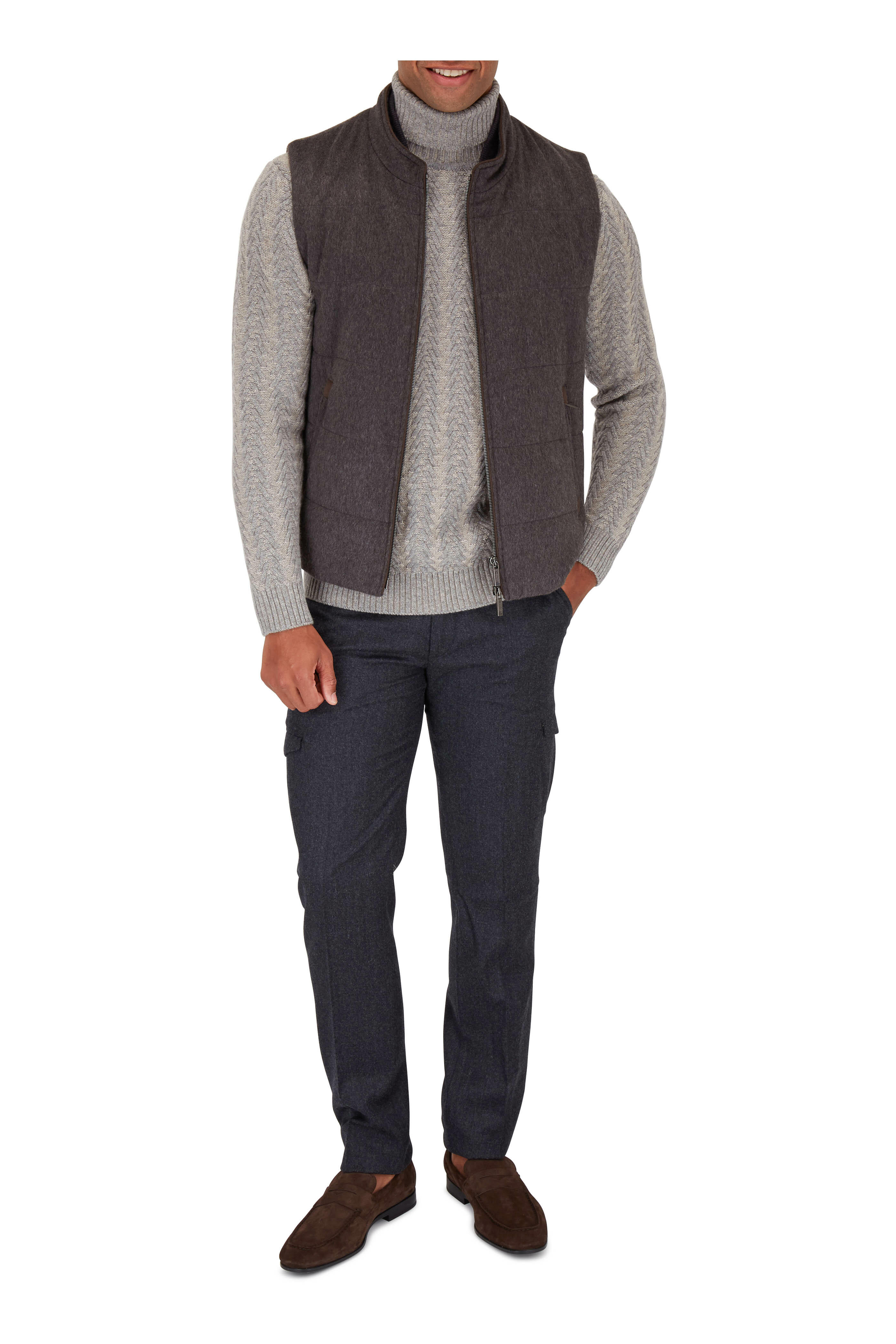 Tod's - Gomma Dark Brown Suede Penny Loafer