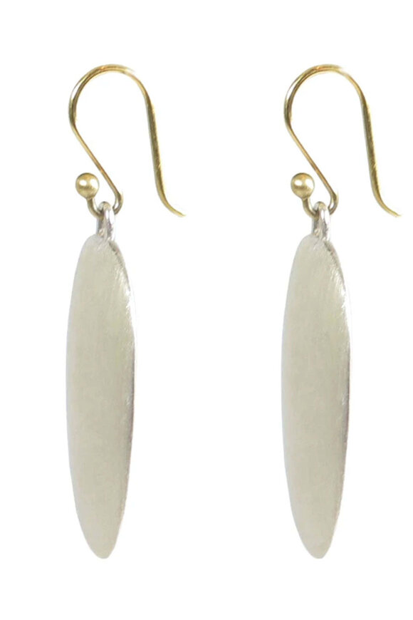 Ted Muehling Sterling Silver Large Chip Earrings - view 2