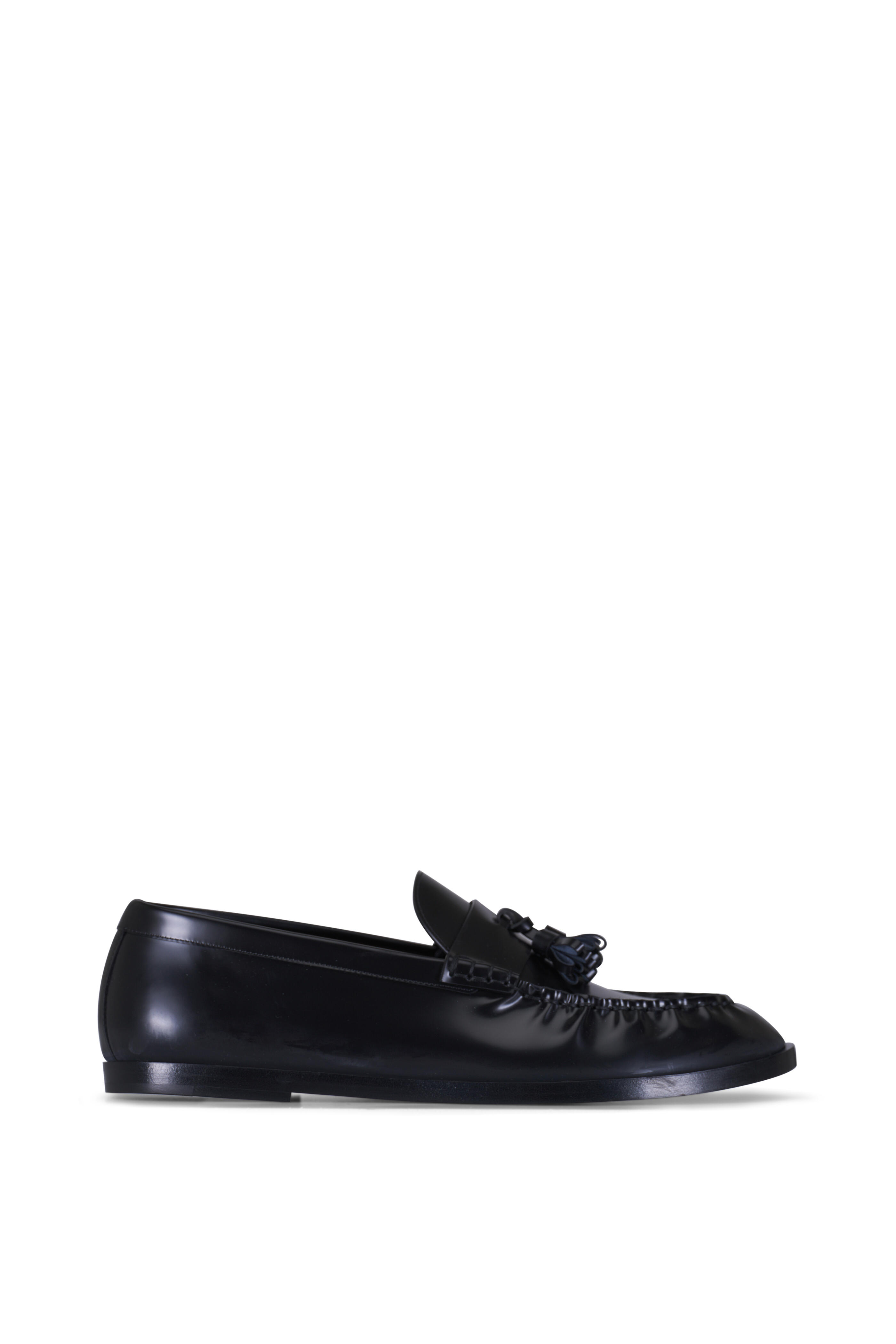 The Row - Men's Black Tassel Leather Loafer
