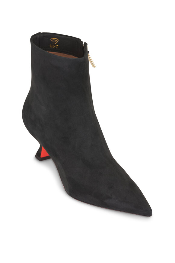 Santoni Giulie Black Suede Boot, 40mm - view 1
