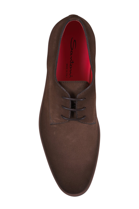 Santoni Dilate Brown Suede Lace Up Dress Shoe - view 4