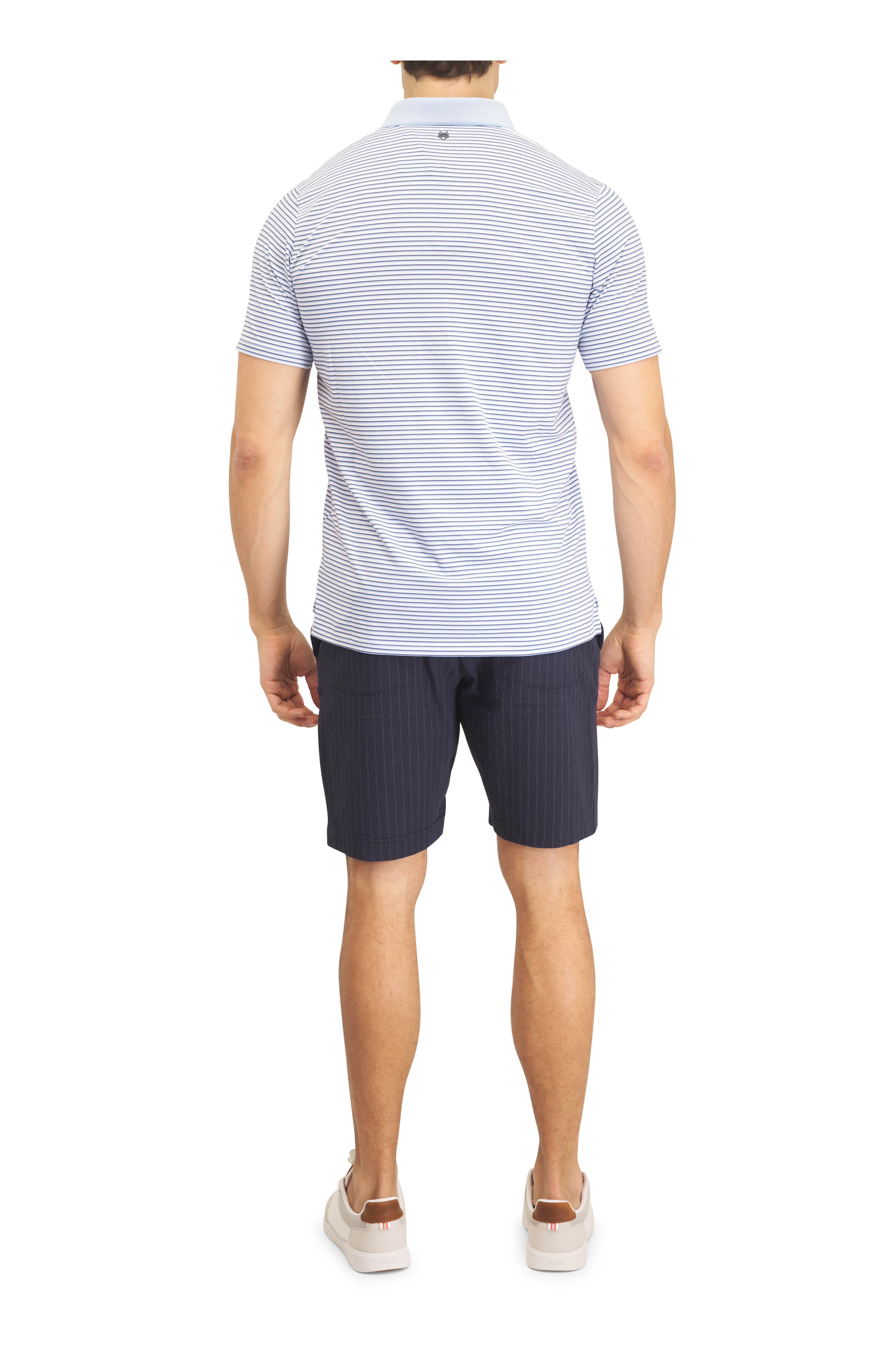 Greyson - Keowee White Stripe Polo - view 4