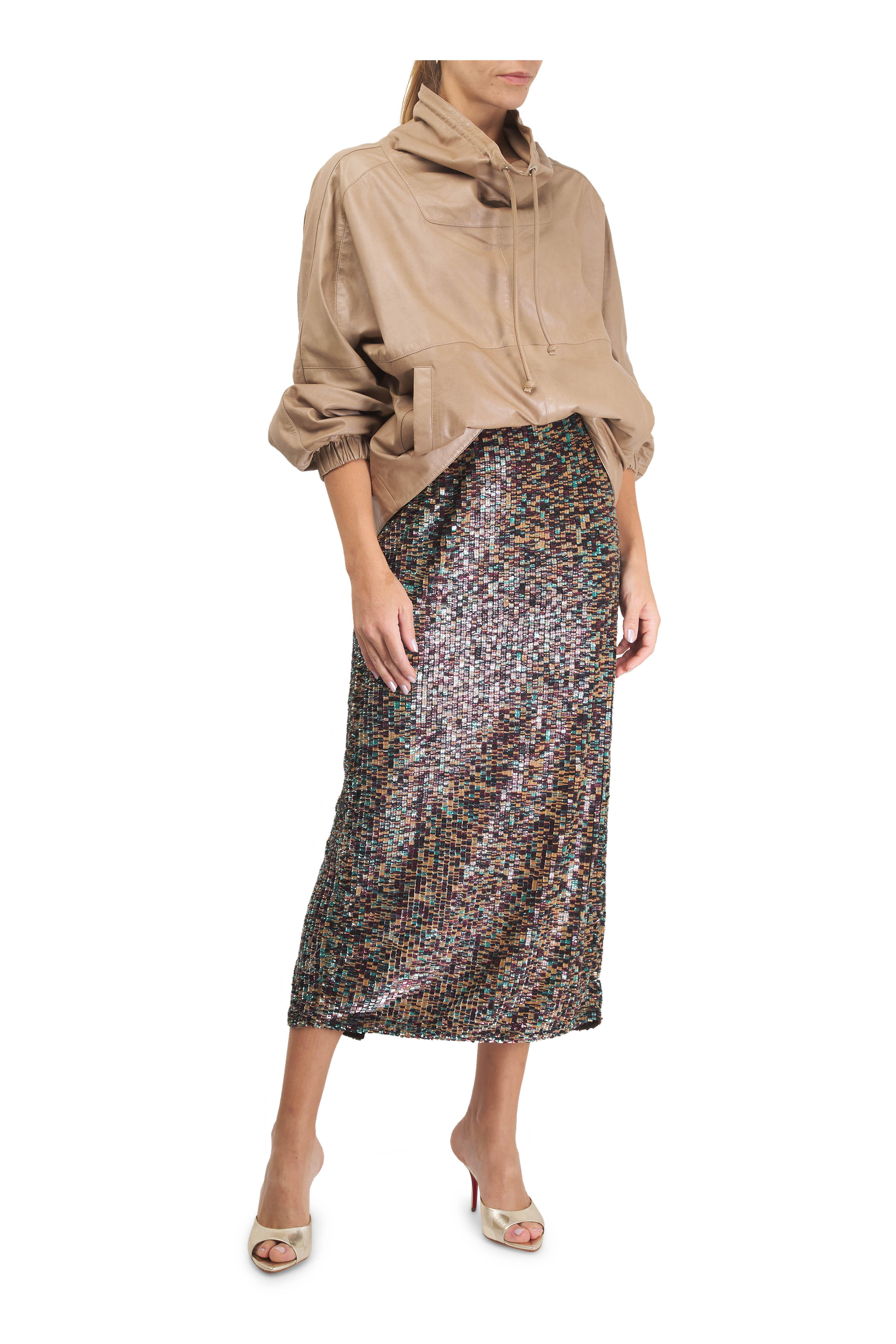 TWP - Sylkie Multicolor Beaded Skirt