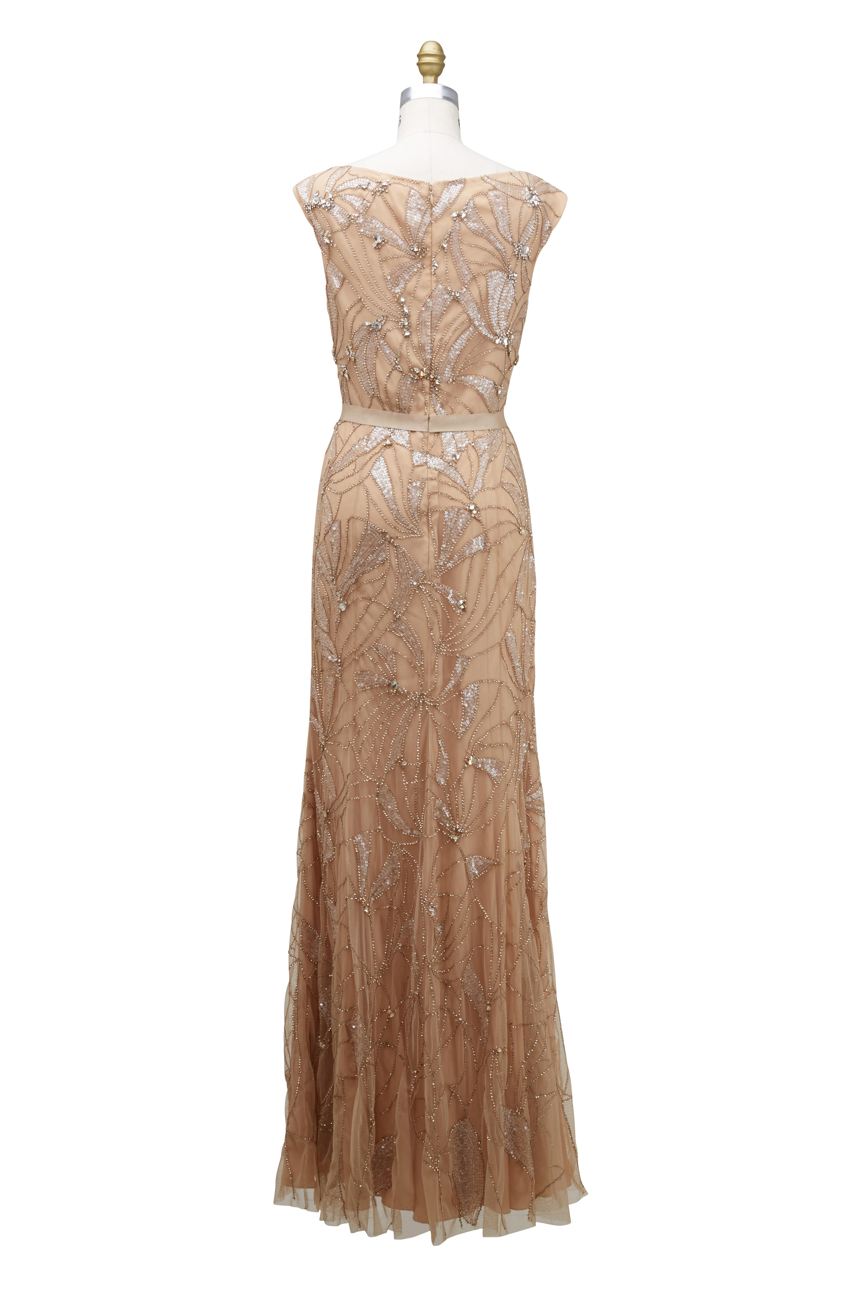 Jenny Packham - Beige Embellished Dress