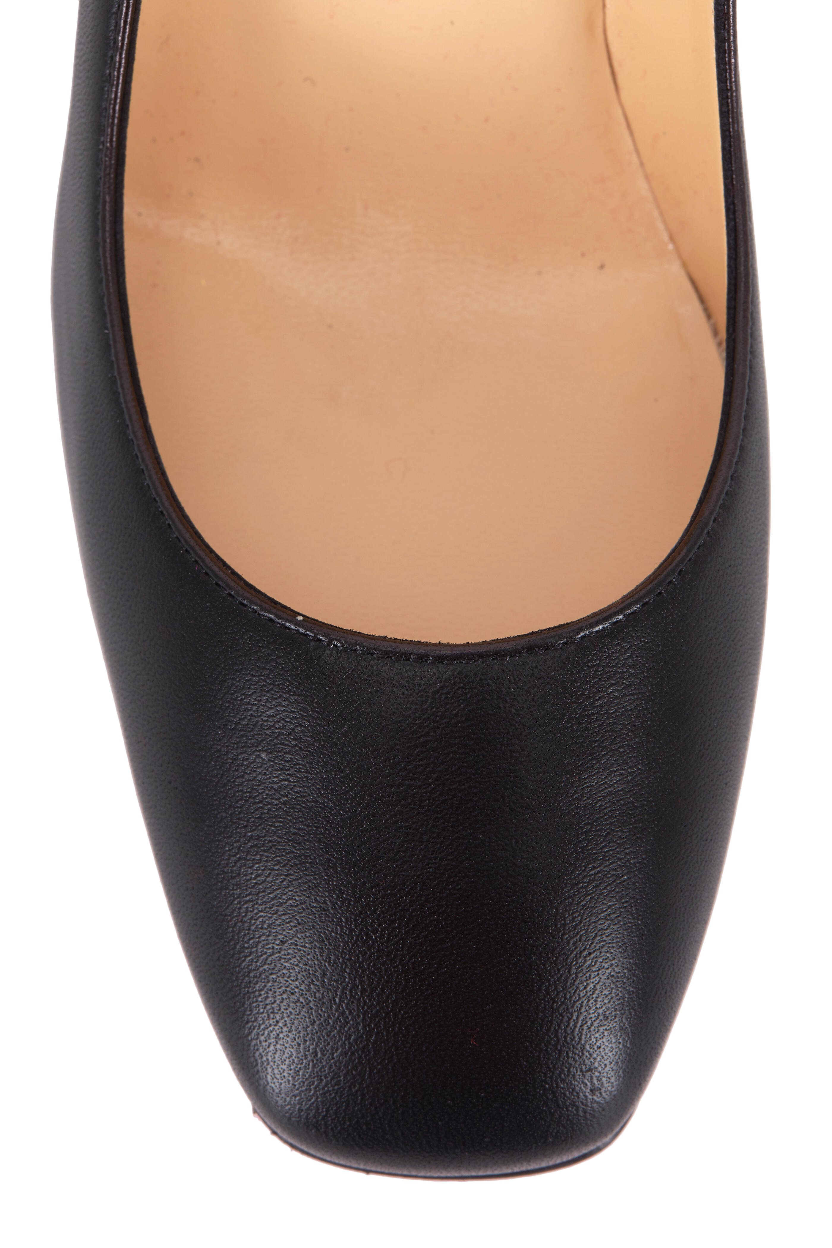 Christian Louboutin - Donna Black Leather Spiked Heel Pump, 85mm
