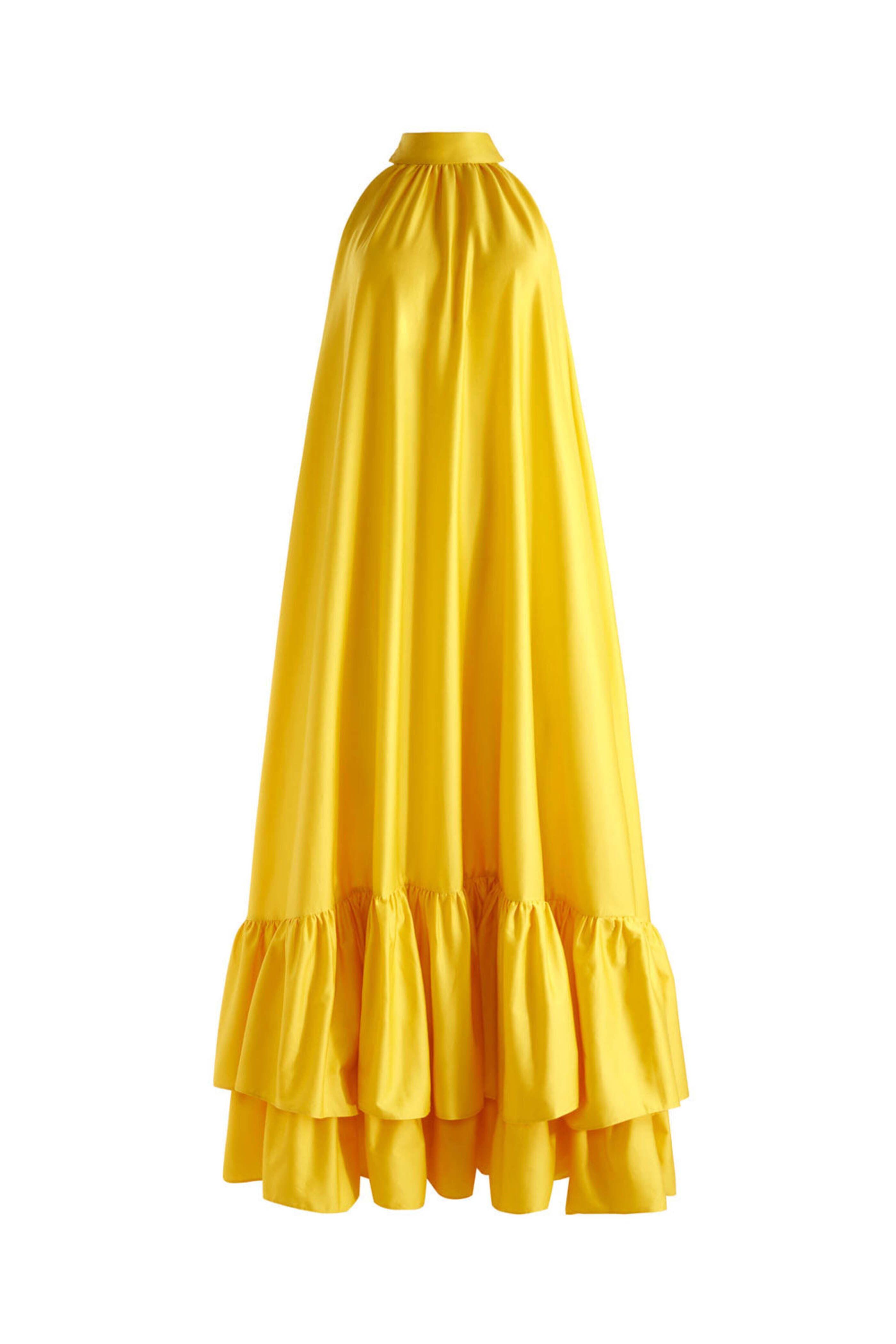 Alice & Olivia - Golden Rod Jovie Halterneck Maxi Dress