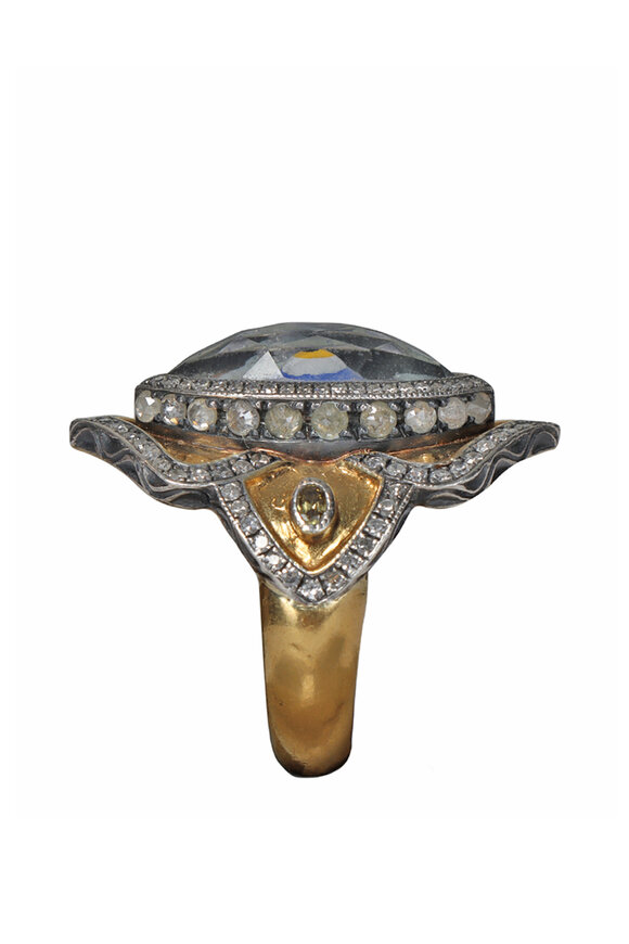 Sevan Bicakci Diamond Evil Eye Shield Ring - view 3