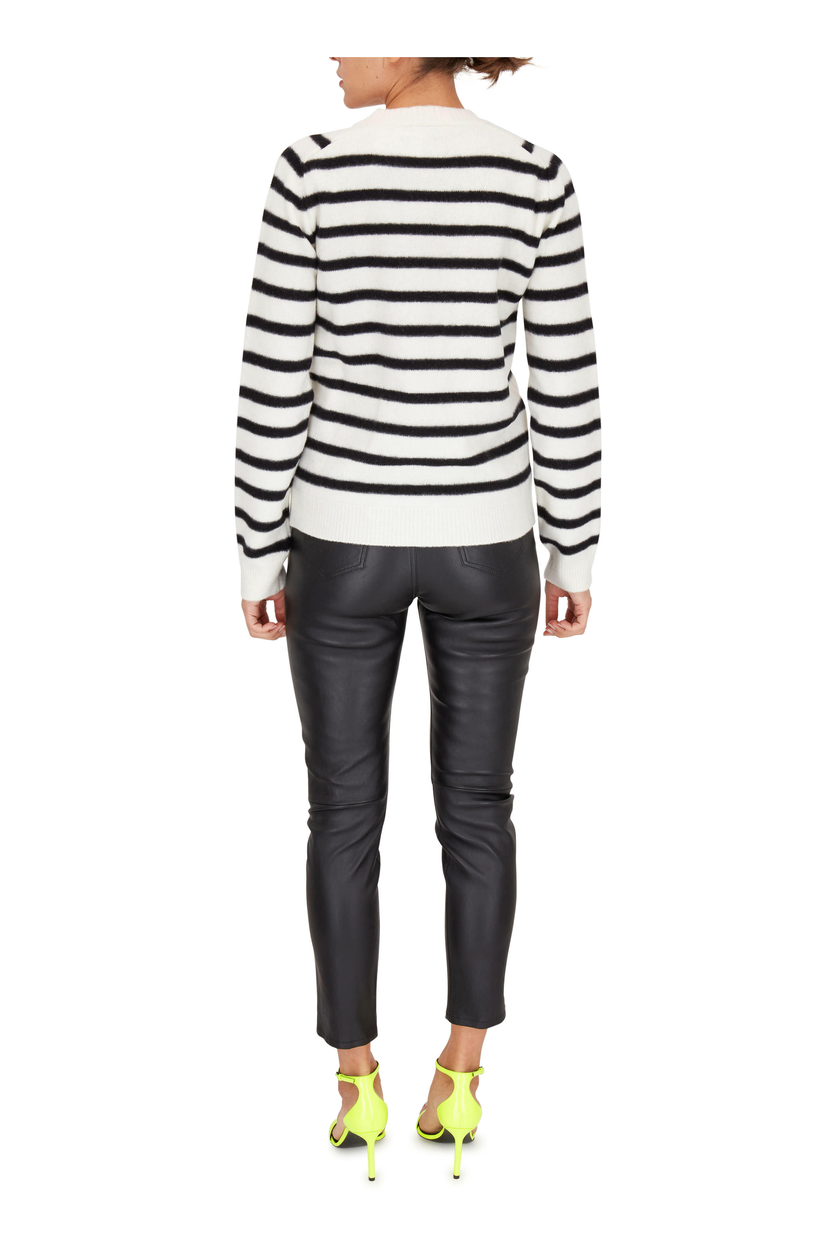 Saint Laurent - Black Leather Five Pocket Skinny Pant