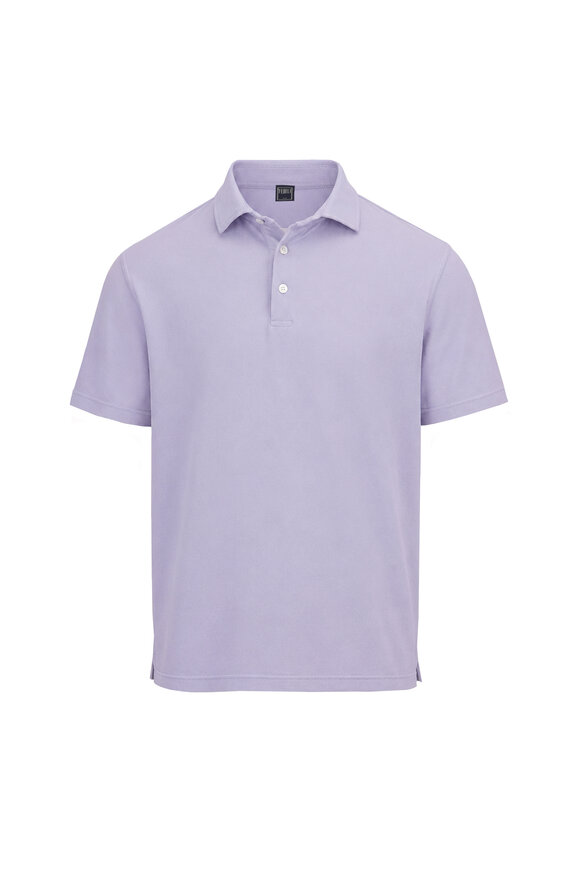 Fedeli Lavender Pique Polo - view 1
