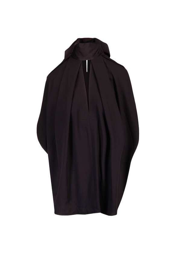 Lanvin Knotted High Neck Cape Top - view 1
