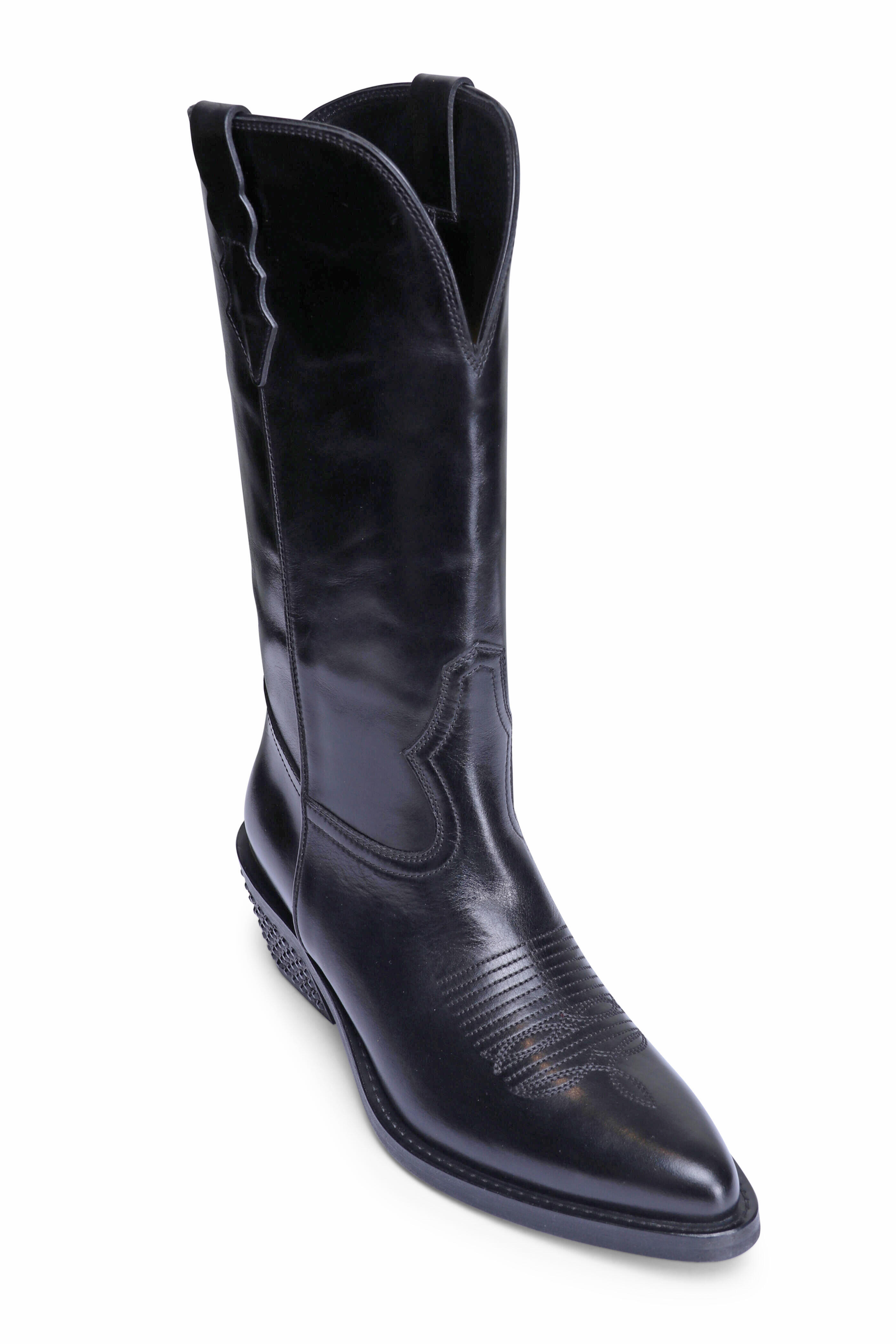 Partlow - Sharon Black Crystal Embellished Cowboy Boot