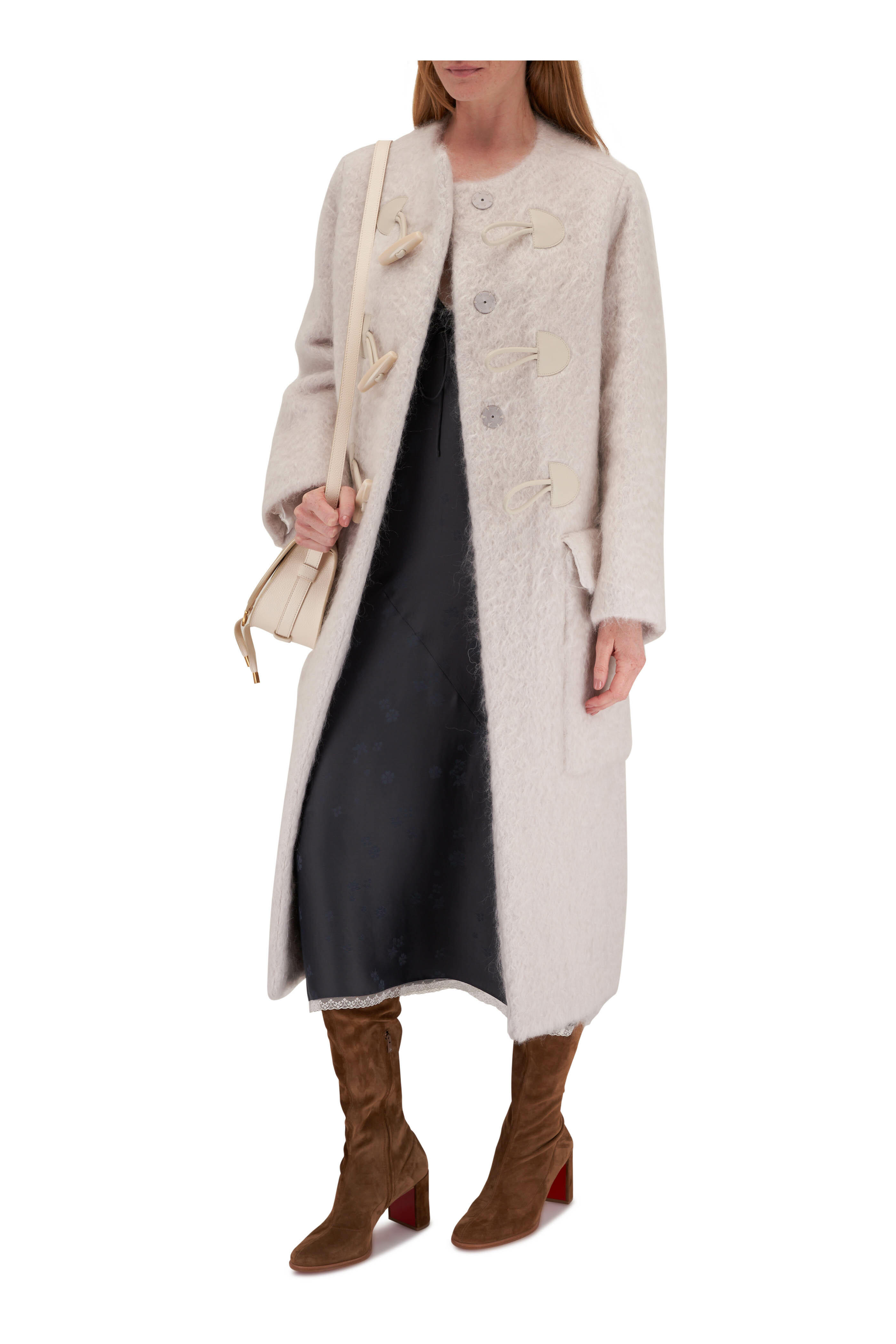 Dorothee Schumacher - Cozy Attraction Fluffy Light Beige Duffel Coat