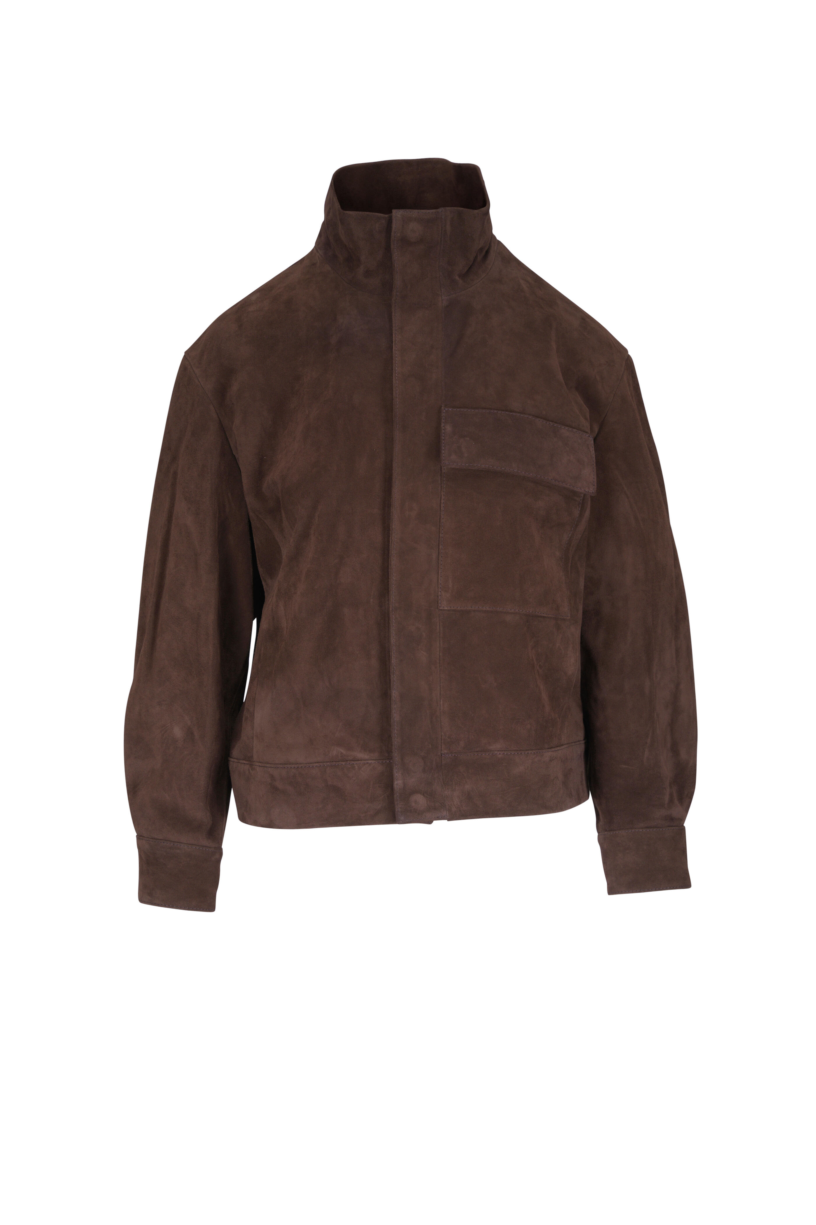 Nili Lotan - Cirque Chocolate Brown Suede Jacket - view 1