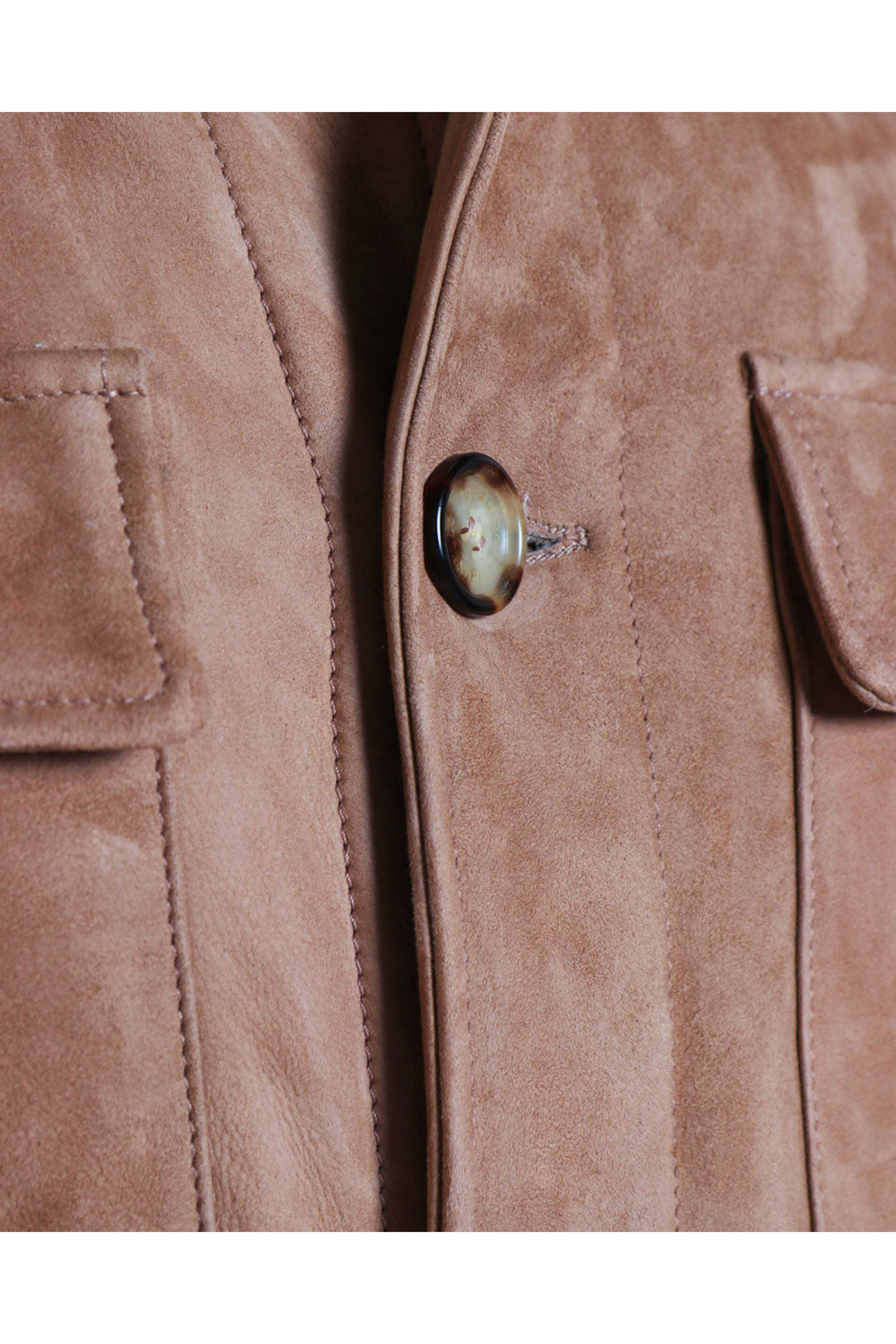 Brunello Cucinelli - Camel Suede Shearling Safari Jacket